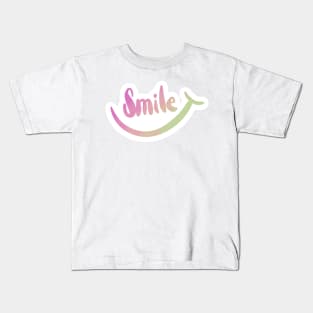 Smile Ombré Lettering Design Kids T-Shirt